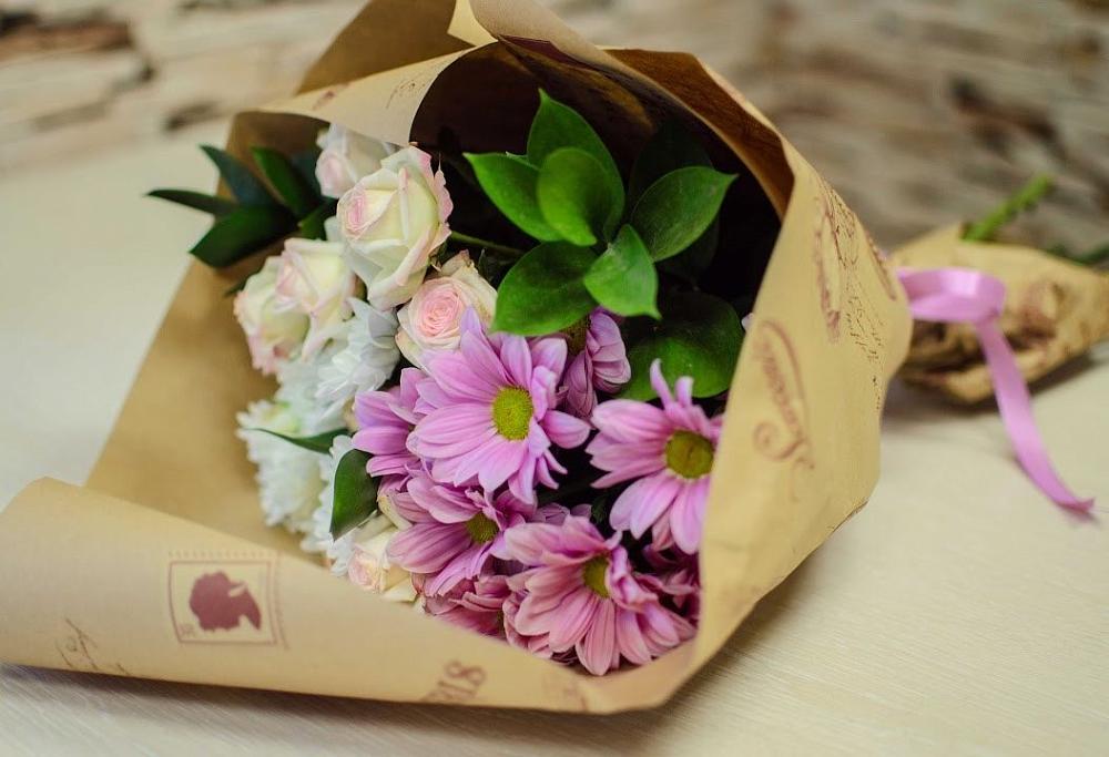 Букет цветов из: Розы и Хризантемы в Копанище