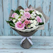 Букет цветов из:  Герберы, Альстромерии и Хризантемы в Копанище