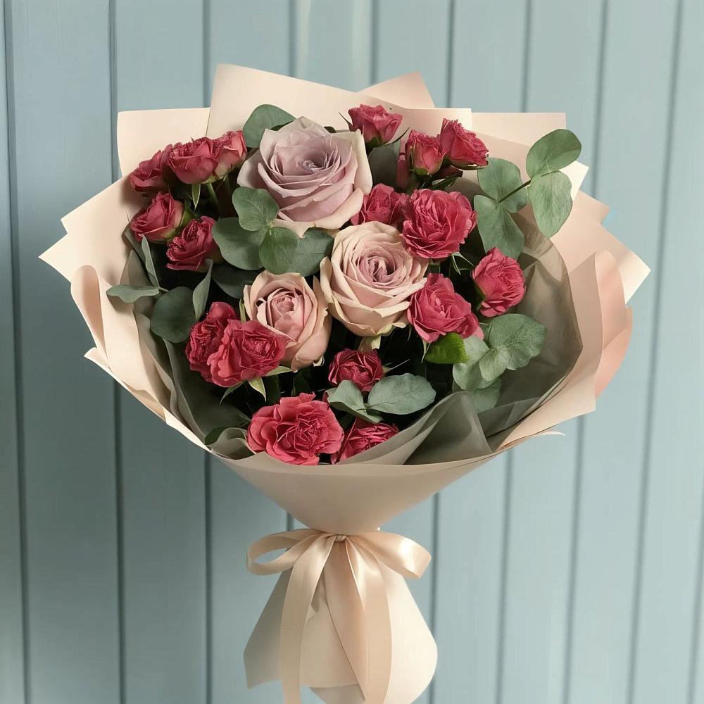 Букет цветов из: Гвоздики и Розы в Копанище