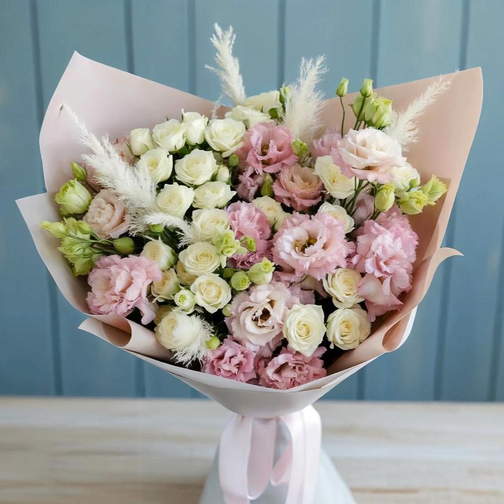 Букет цветов из: Альстромерии и Розы в Копанище