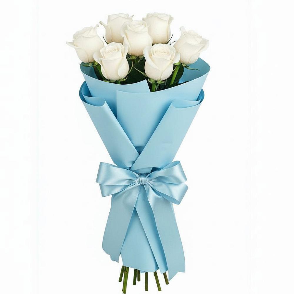 Букет 7 белых роз Проуд в Копанище