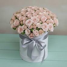 Цветочная композиция из Розы в шляпной коробке в Копанище