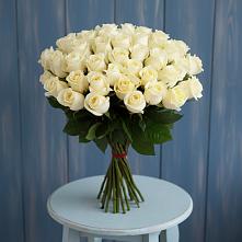 Букет 51 Белая роза Эдлесс Лав в Копанище