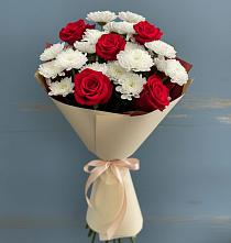 Букет цветов из:  Розы и Хризантемы в Копанище