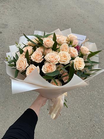 Букет Кремовые розы Латте в Копанище