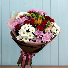 Букет цветов из:  Розы, Хризантемы и Альстромерии в Копанище