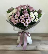 Букет цветов из:  Хризантемы и Розы в Копанище