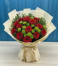 Букет цветов из:  Розы и Хризантемы в Копанище