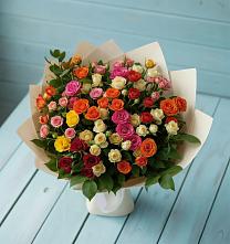 Букет Микс из разноцветных кустовых роз #REPLACE_PRED# Копанище